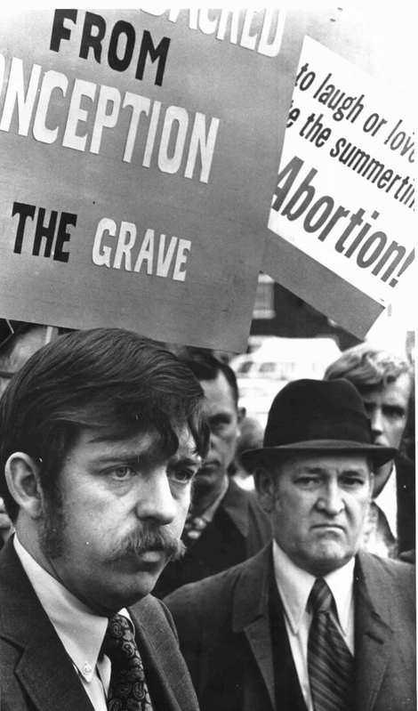 Abortion Pickets. (Blaine pictured on the left)